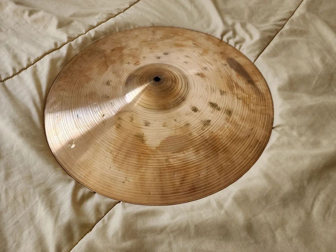 Medium Thin Crash 19 B10 Hole Cymbals Krest Rustic - Foto 3