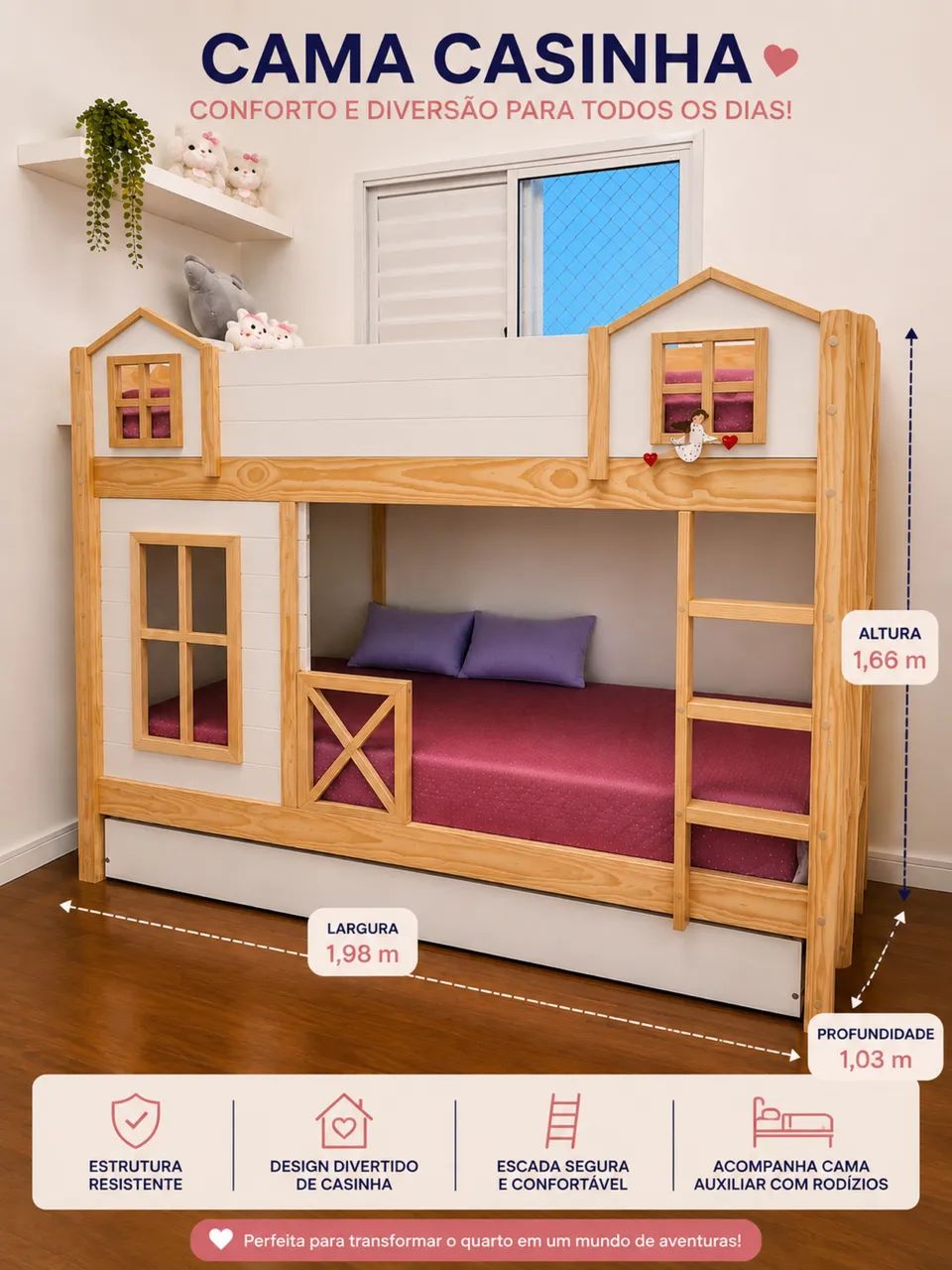 Treliche casatema em ótimo estado madeira maciça  - Foto 2