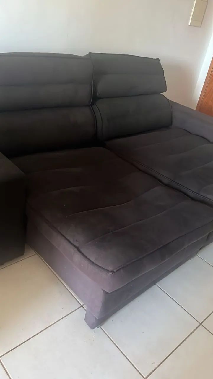 Sofá Retrátil Preto - Foto 3