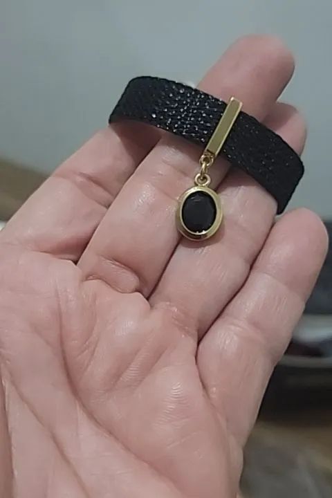 Conj. Premium Choker e pulseira BLACK - ROSA RIO - Foto 5