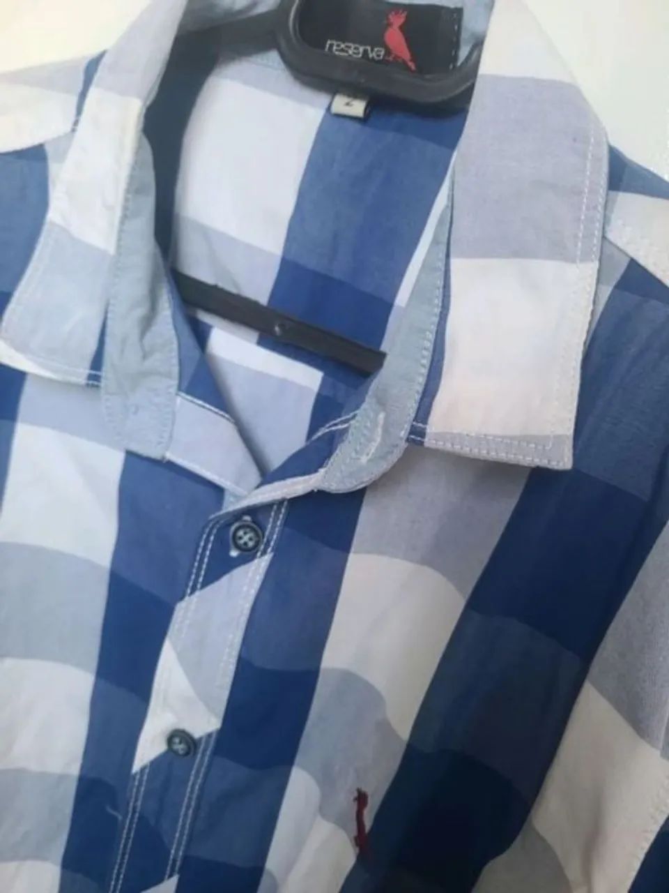 camisa reserva xadrez