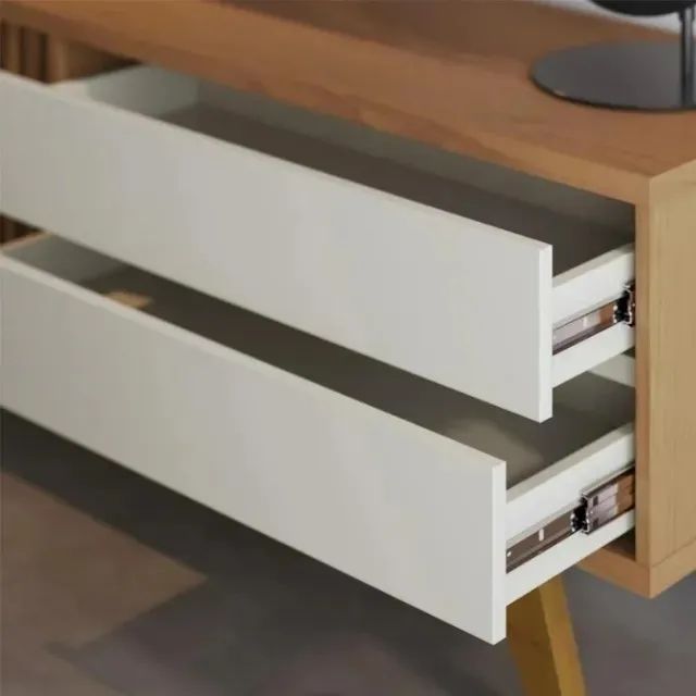 OFERTA - Rack Grande Para Tv Até 75 Polegadas Pés Retrô Em Madeira Maciça Ripado - Foto 4