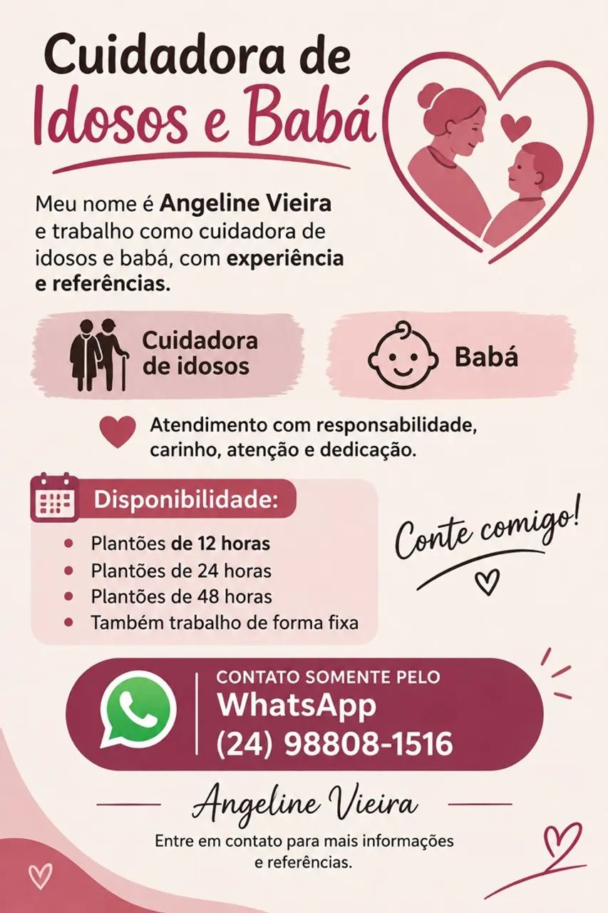 Serviços de babá e cuidadora de idosos. - Foto 2