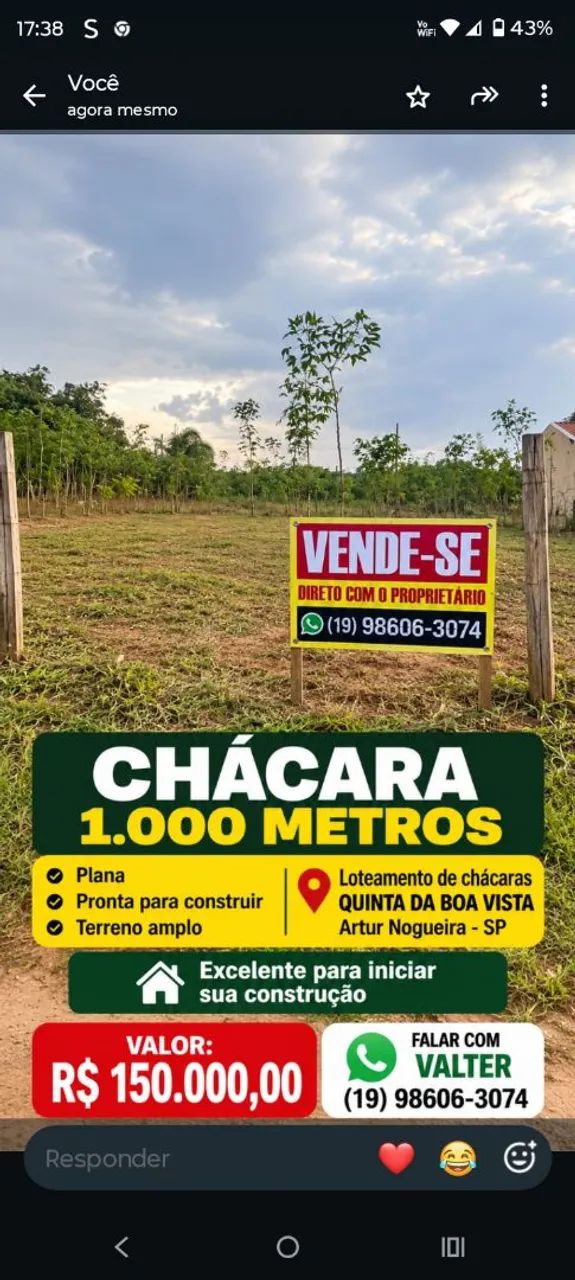 CHÁCARA ARTUR NOGUEIRA 
