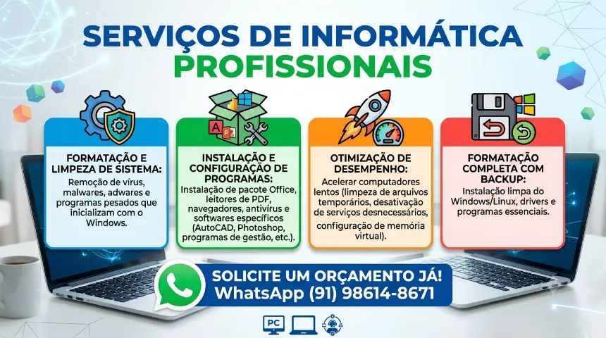 SERVIÇOS DE INFORMÁTICA - COMPUTADORES - PROGRAMAS - JOGOS - ASSISTÊNCIA REMOTA