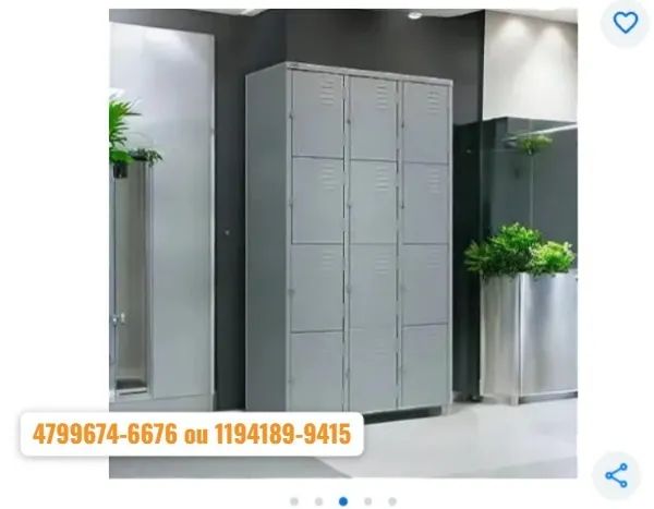 roupeiro em aço para funcionário 12 portas