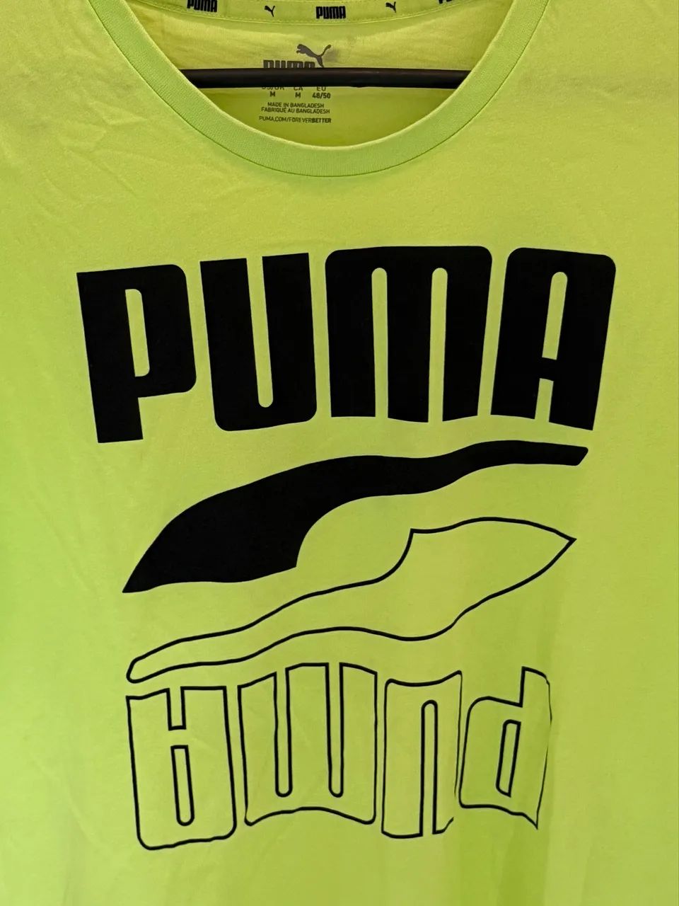 Camisa Puma Verde Limão M - Foto 3