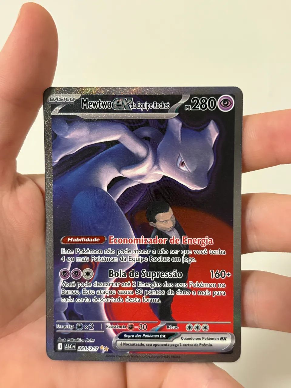 Mewtwo EX da equipe rocket 281/217 Nm