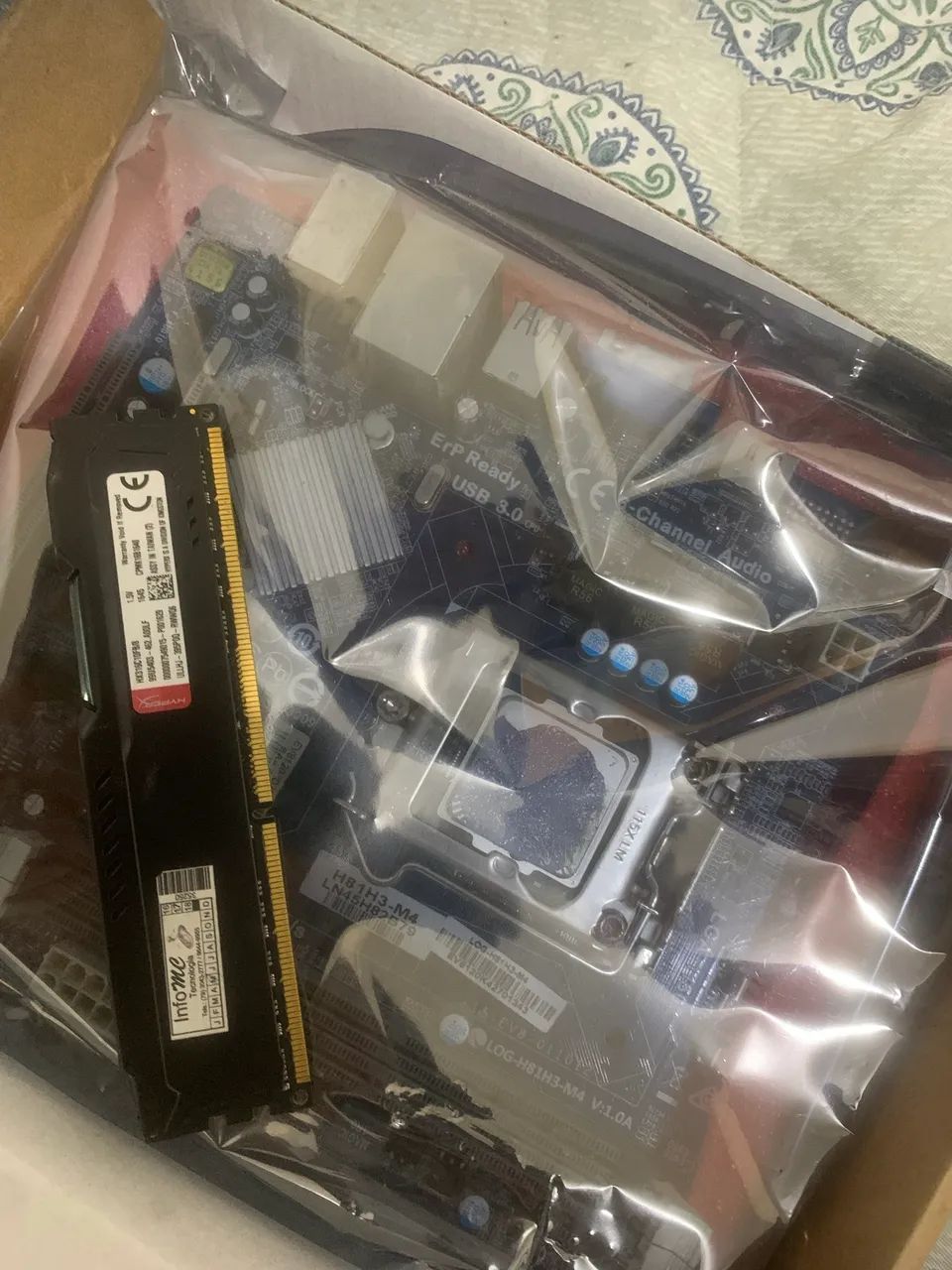 Kit placa +processador e memória RAM