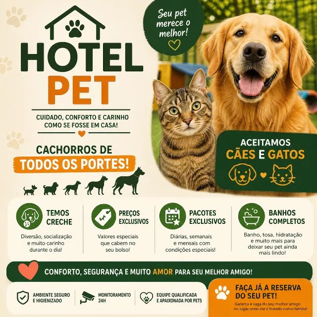 Creche hotel cães e gatos