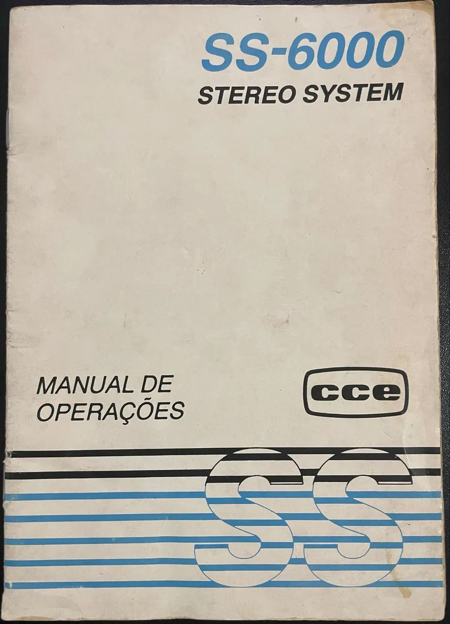 Manual de Operações CCE SS-6000 (RARO)