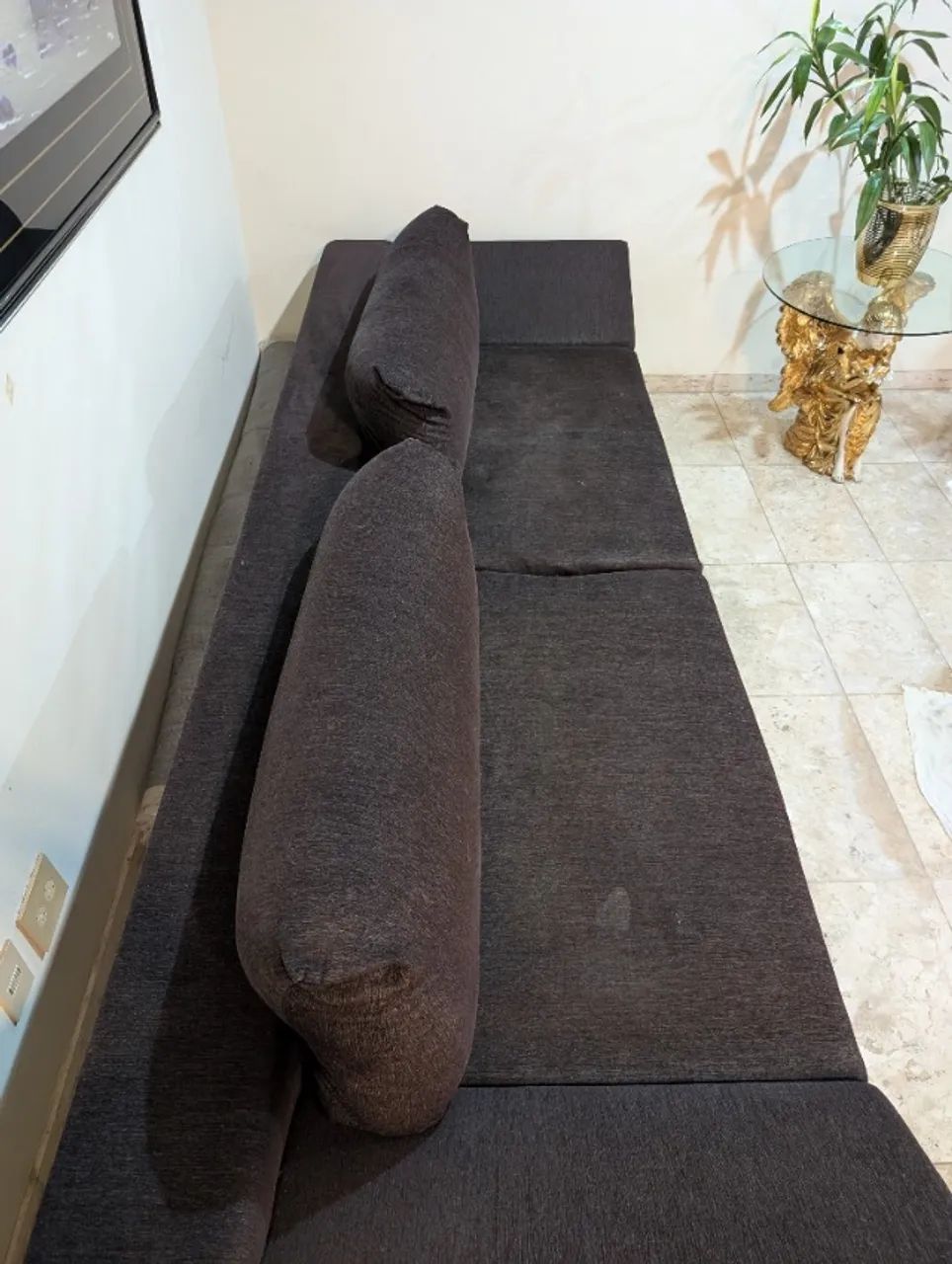 Sofá grande preto confortável lindo 3m x 1m - Foto 3