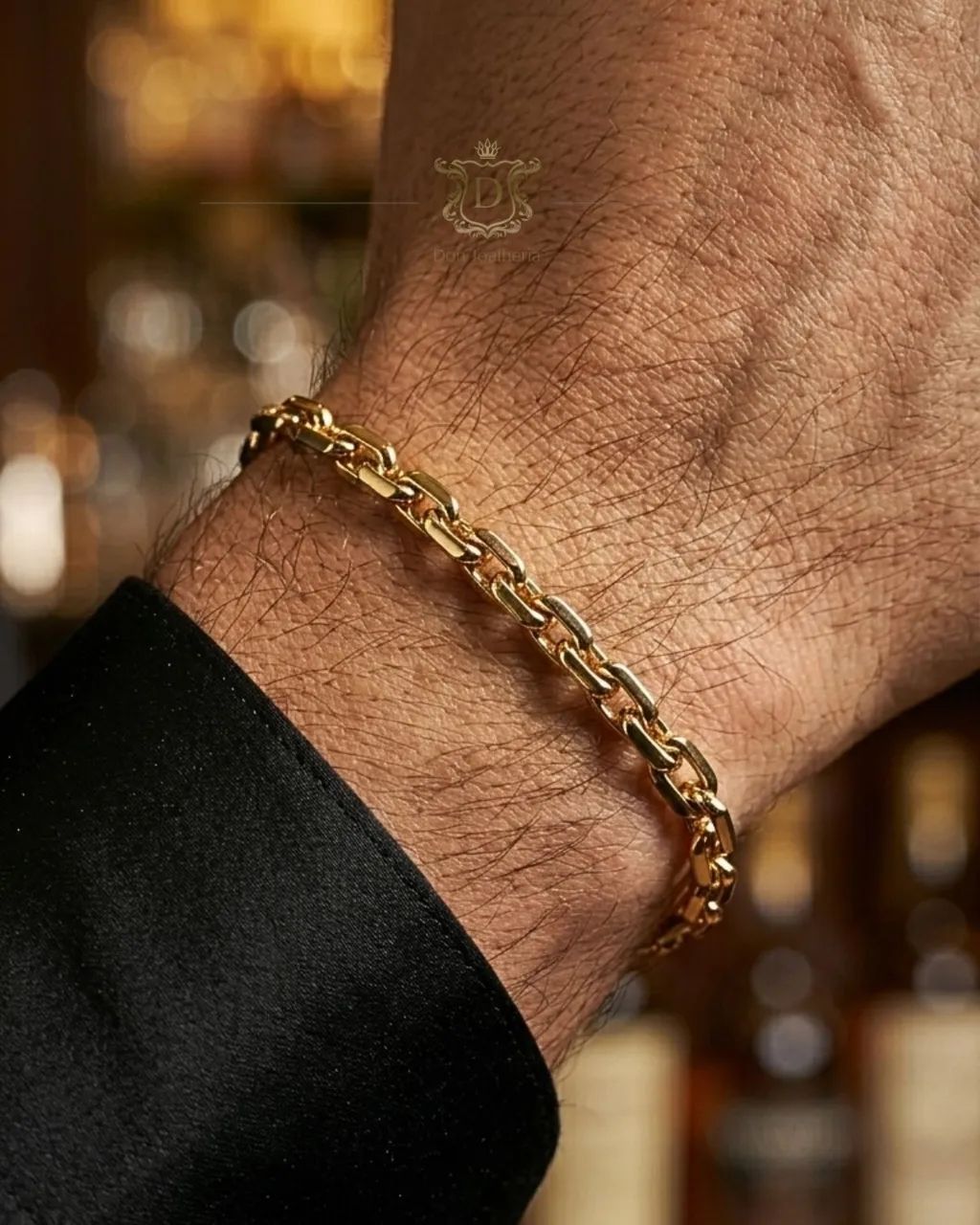 Pulseira Cadeado em Ouro 18k 750 - Foto 2