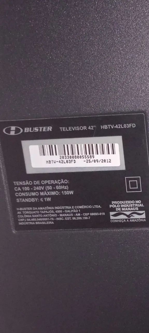 Tv só acende led azul