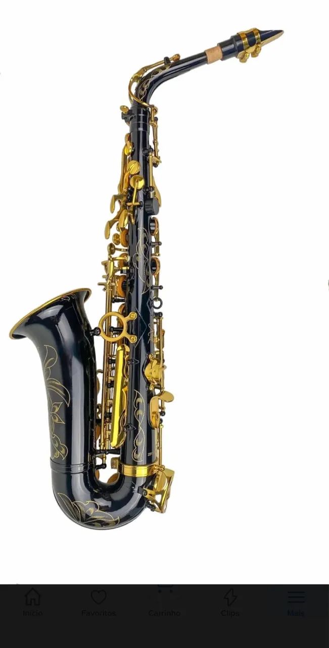Saxofone Alto Halk Preto Curvo - Foto 5