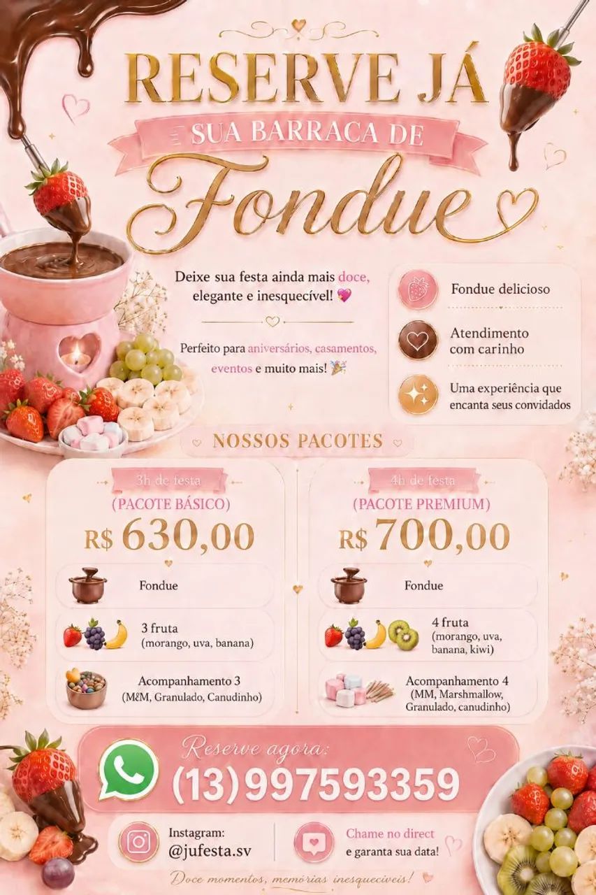 Buffet De Crepe, Pipoca, Algodão doce, e Fundue  - Foto 2