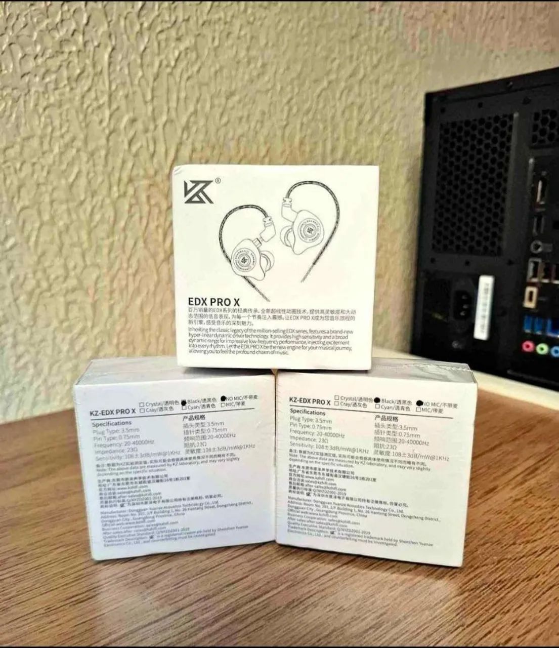 Fone Kz Edx Pro com Mic Lacrado