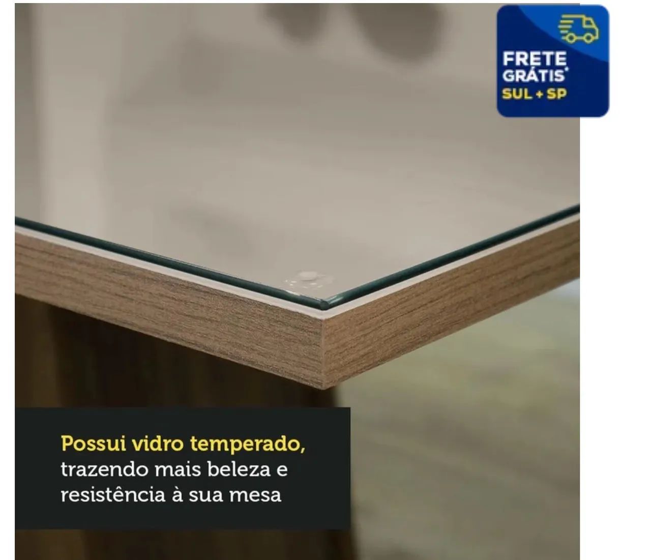 Mesa 4 cadeiras vidro temperado  - Foto 3