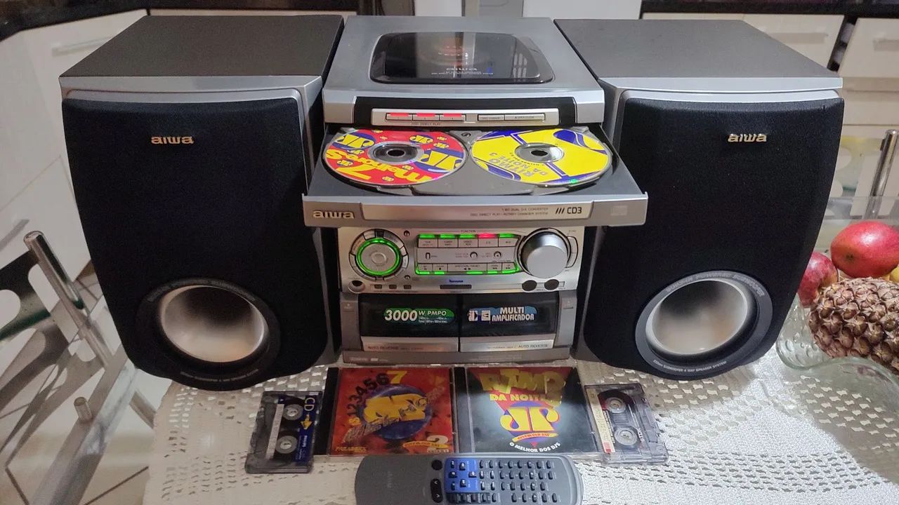 Aparelho de som Mini Micro system aiwa nsx S910 zr f 999 Sony Philips gradiente Panasonic  - Foto 3