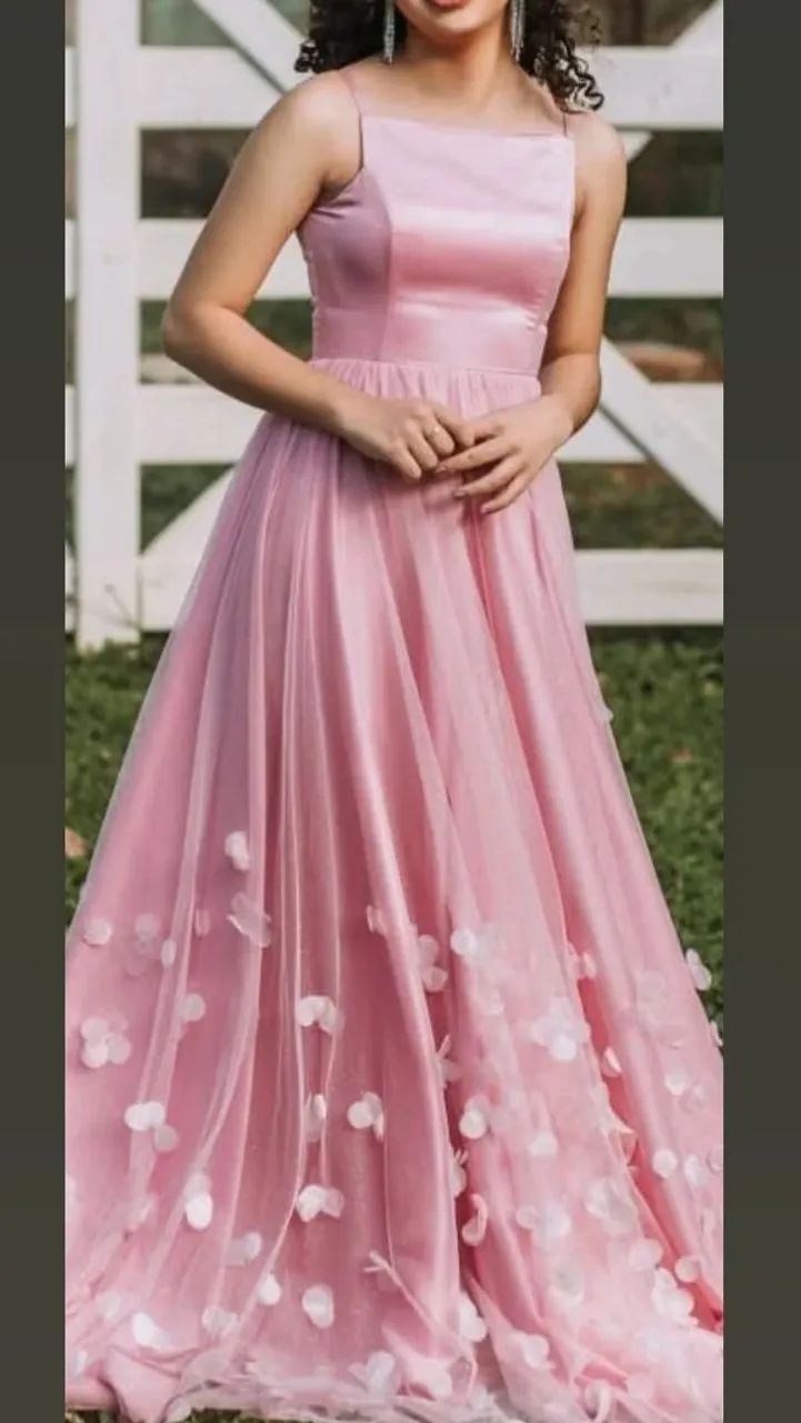 Vestido rosa bebê princesa