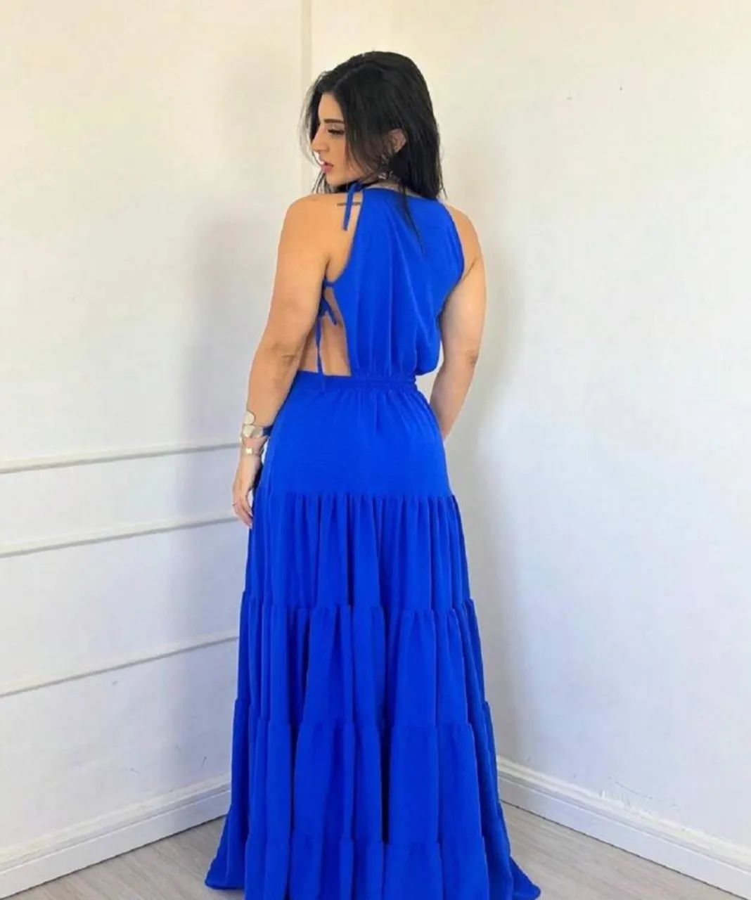 Vestido de Festa Azul M - Foto 3