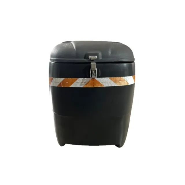 Baú Para Moto 110l Preto Resiplastic + Colete De Brinde