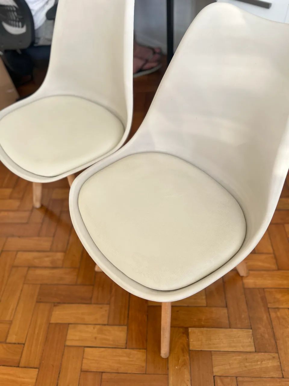 Cadeiras eames cinza - assento estofado  - Foto 3