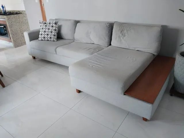 Sofá de 3 lugares com chaise