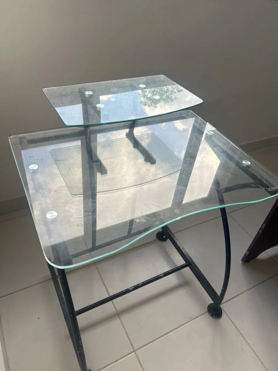 Escrivaninha de vidro - Foto 4