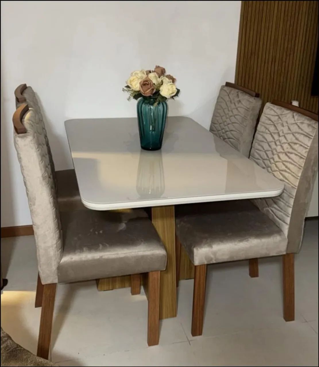 Mesa de jantar 4 Cadeiras Cimol Maitê 130x80 - Nova e Embalada!!