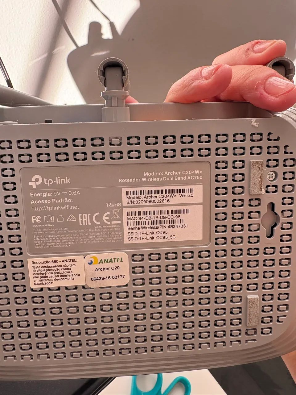 Roteador TP-LINK Archer C20W AC750