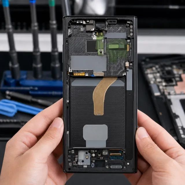 Tela frontal OLED com aro para Galaxy S22 Ultra S908 - Foto 2
