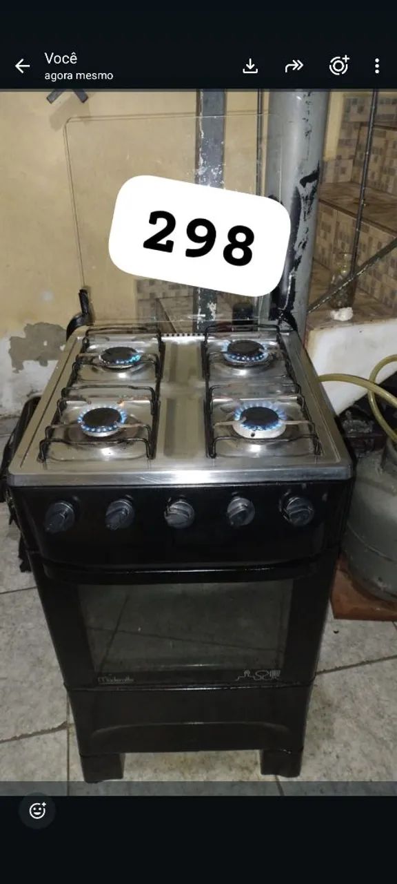 Fogão funcionando entrega a combinar aceito cartão 