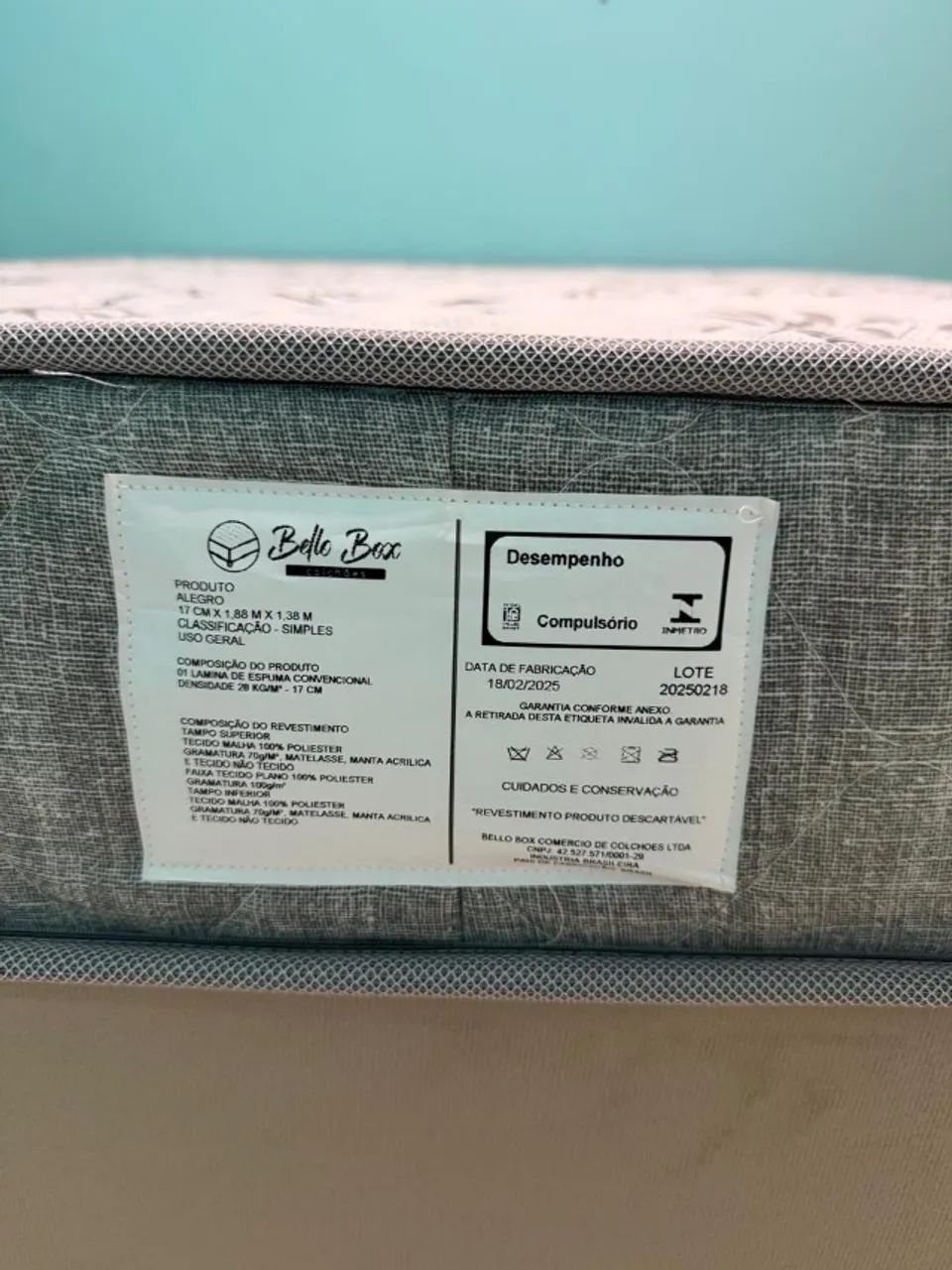 COLCHÃO CASAL MARCA BELLO BOX