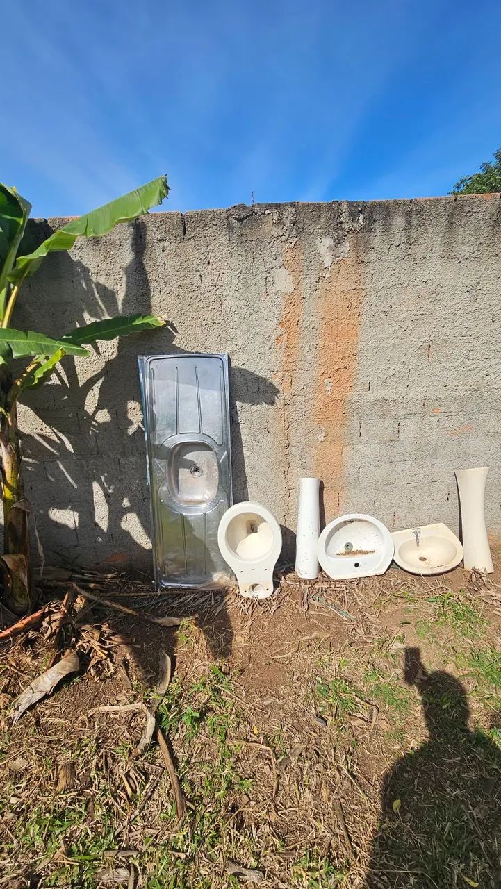 Kit pia, churrasqueira e vaso