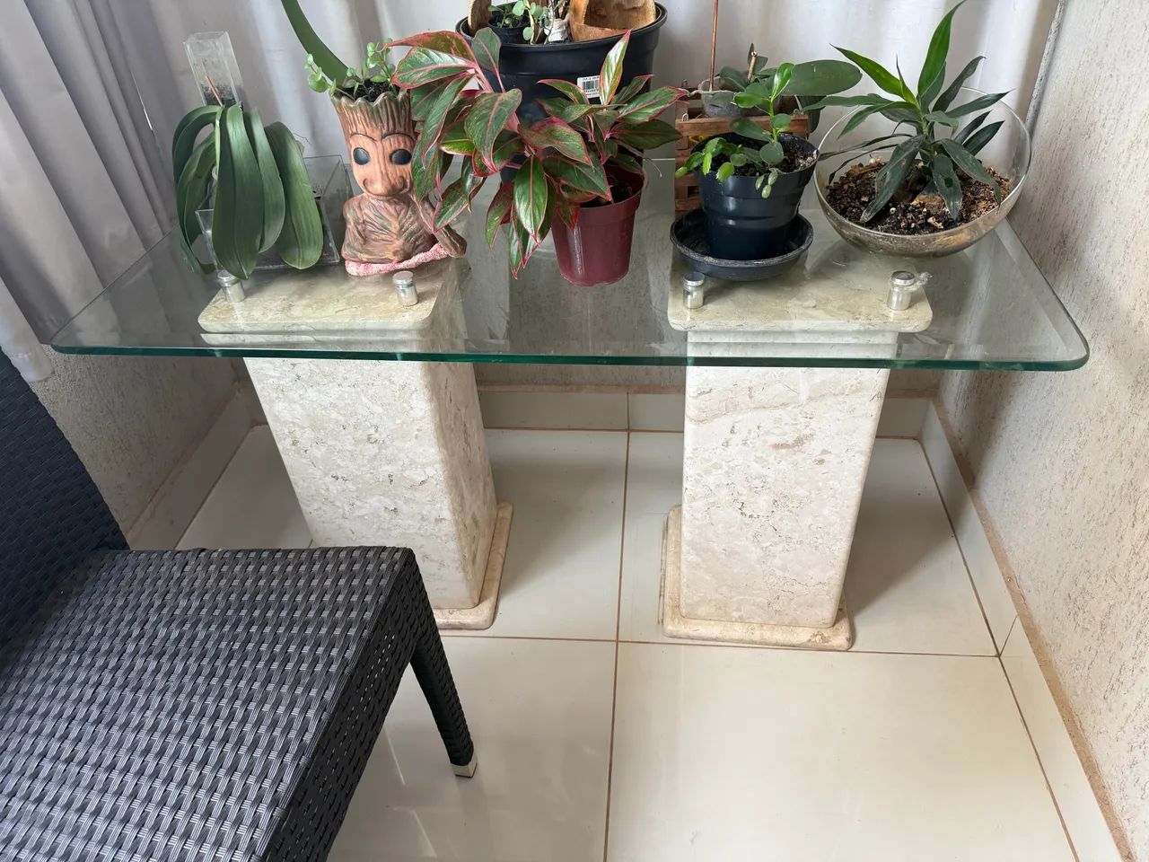 Mesa de centro mármore e vidro  - Foto 2