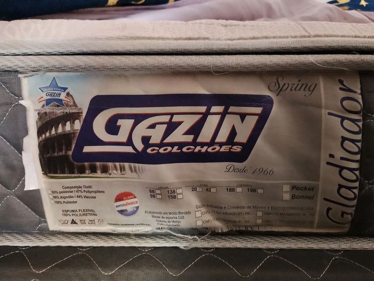 Colchão de molas Gazin