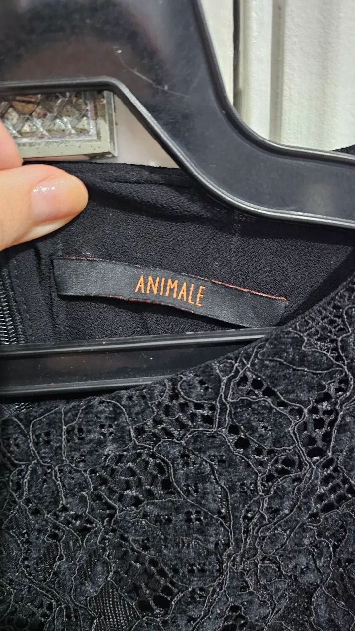 Vestido preto de renda animale - Foto 3
