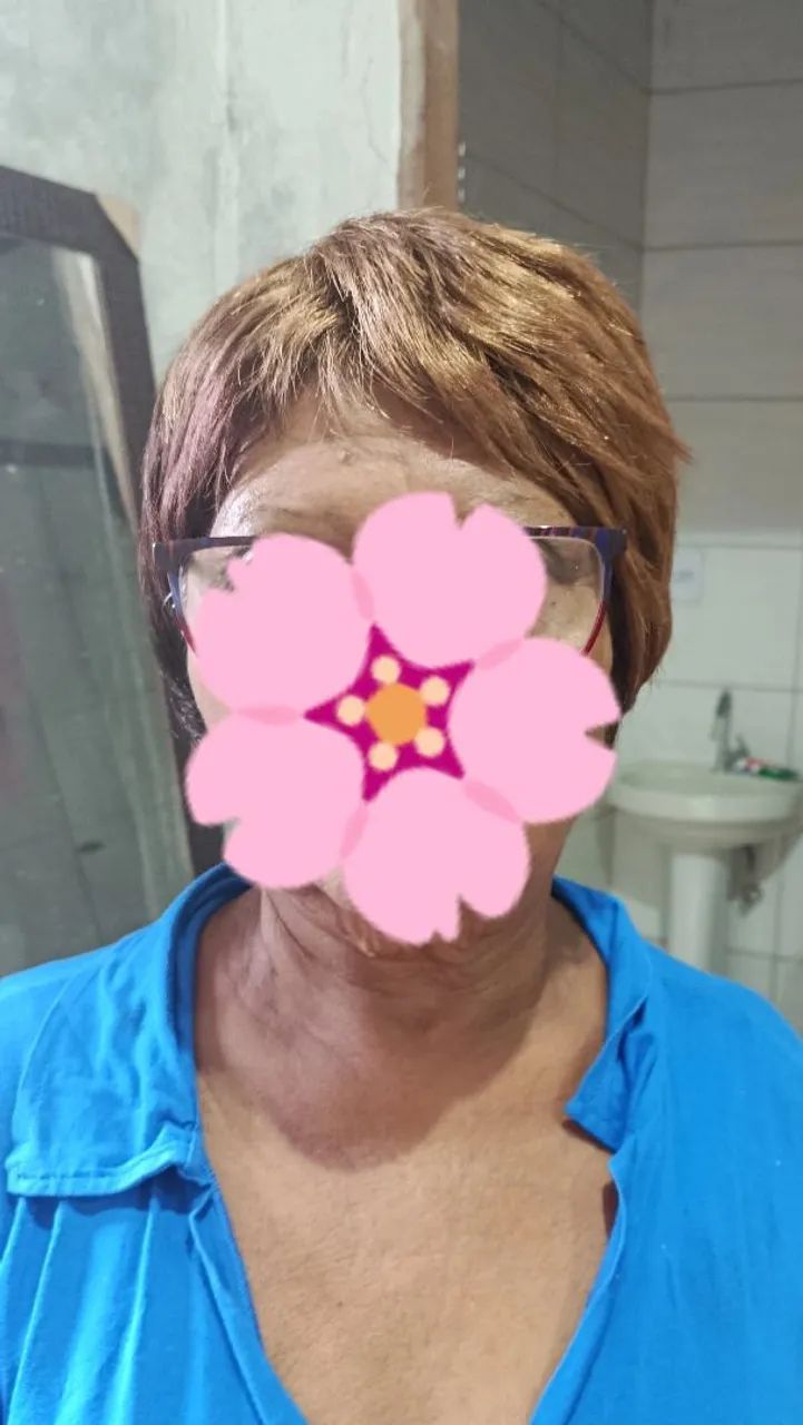 Peruca de cabelo sintético curto 