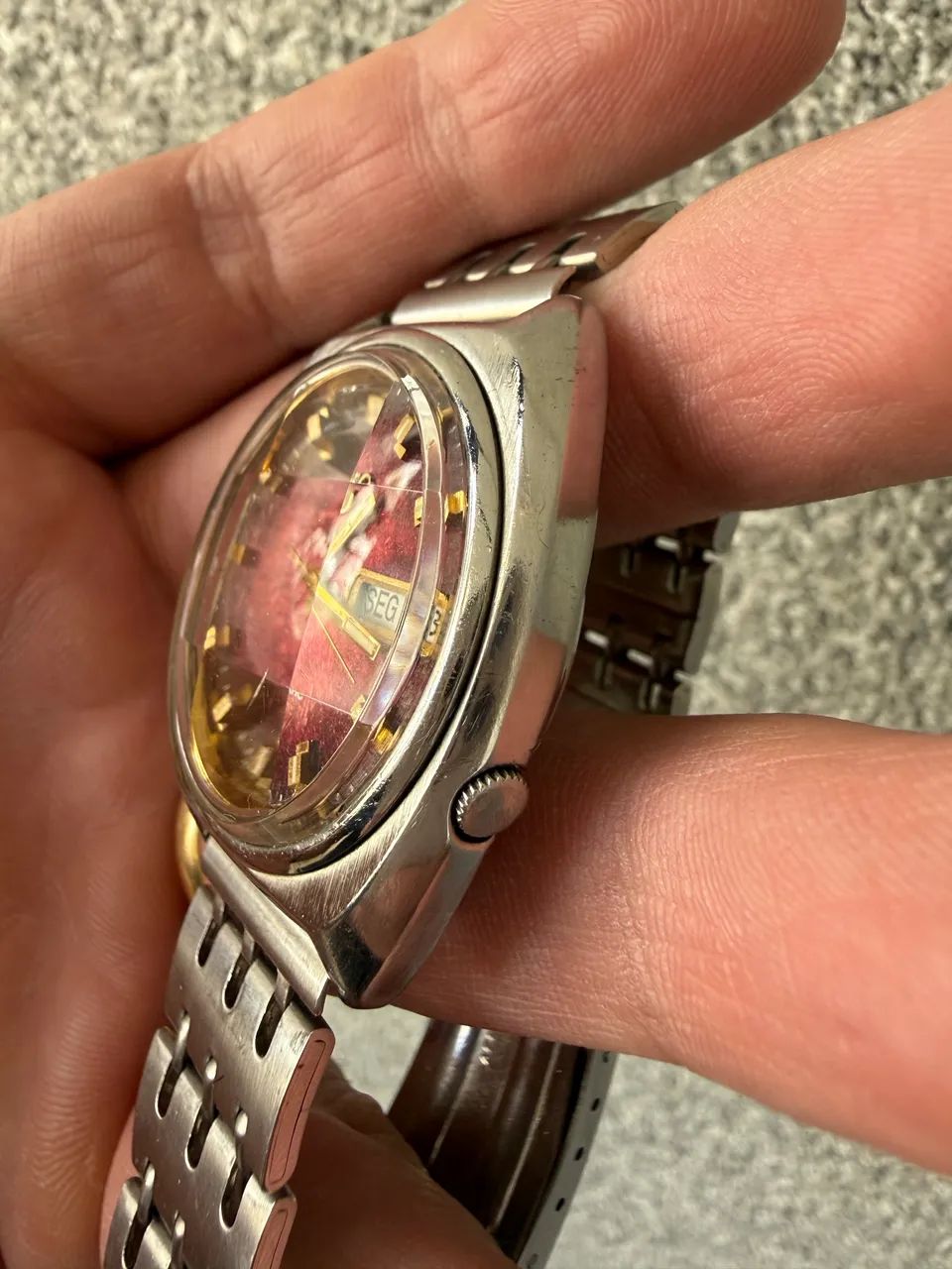 Raro Seiko 5 Automatic * (Acrílico Facetado - Foto 2