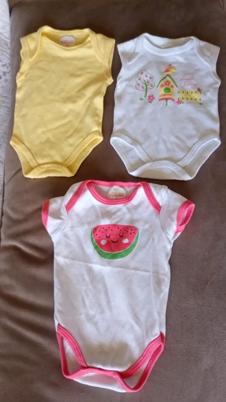 Kit Enxoval Bebê Menina RN | 10 Peças | Bodies e Conjuntos (Carters, Alô Bebê, Giga Baby) - Foto 3