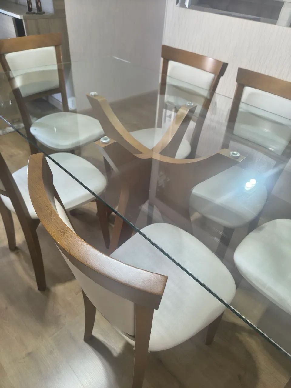 Mesa com tampo de vidro - Foto 3
