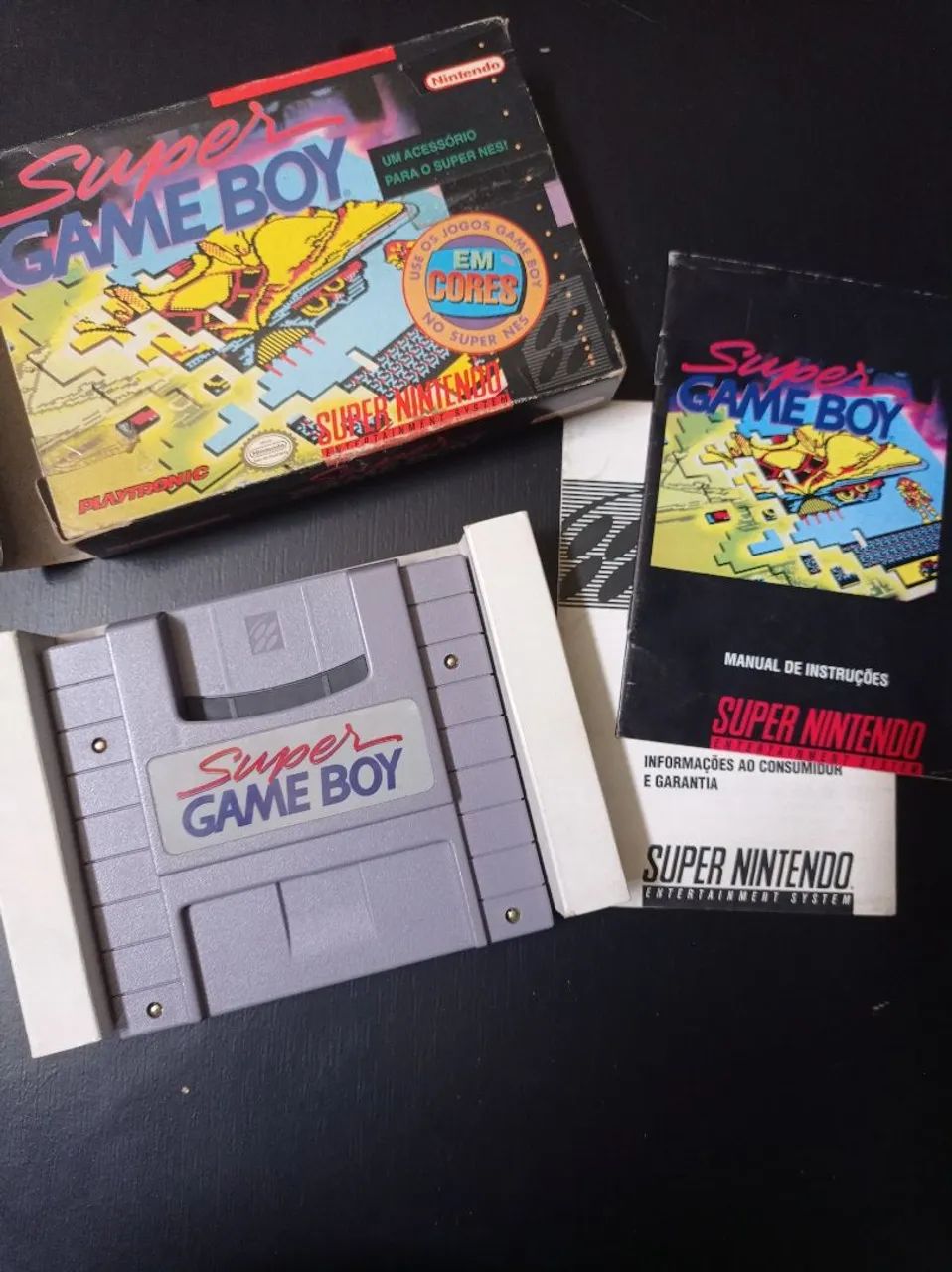 Super game boy super Nintendo na caixa com manual 