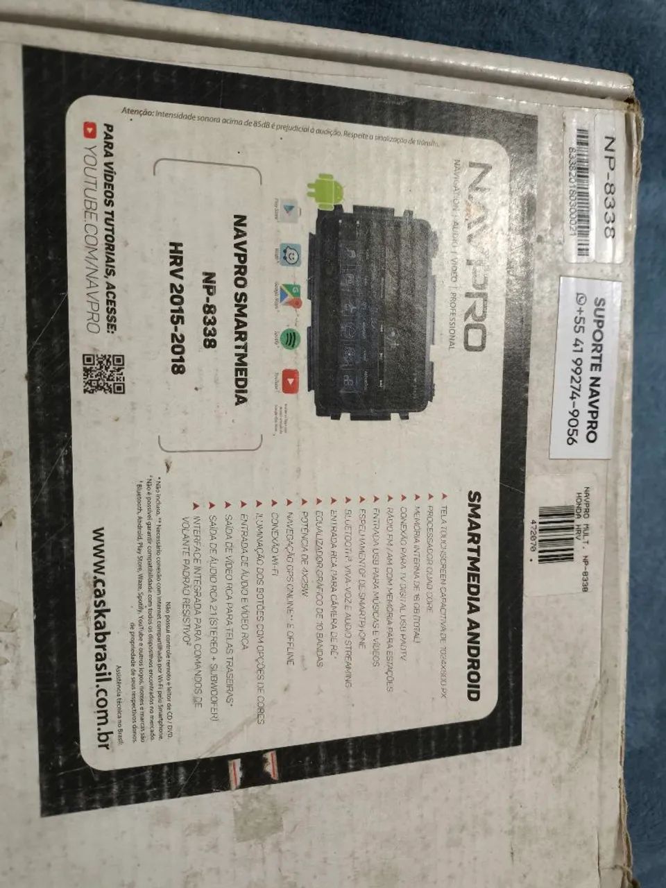 Smartmedia Android Navpro 8338 Honda HRV