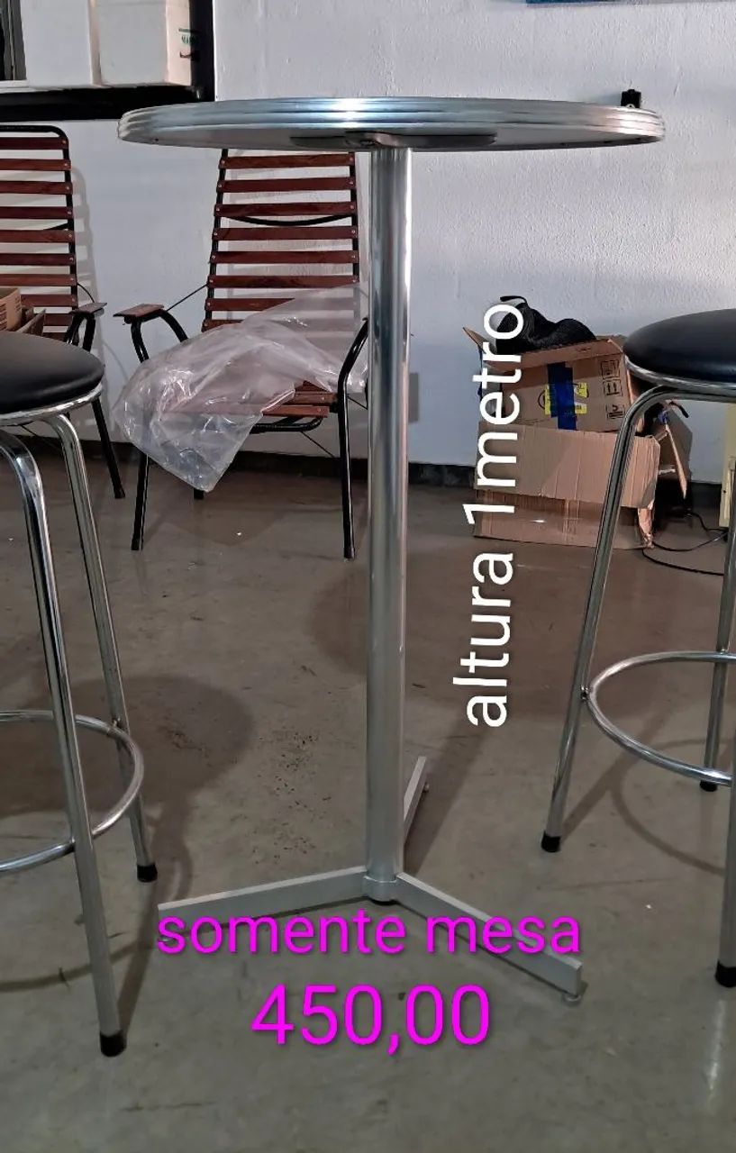 Mesinha alumínio bar - Foto 2