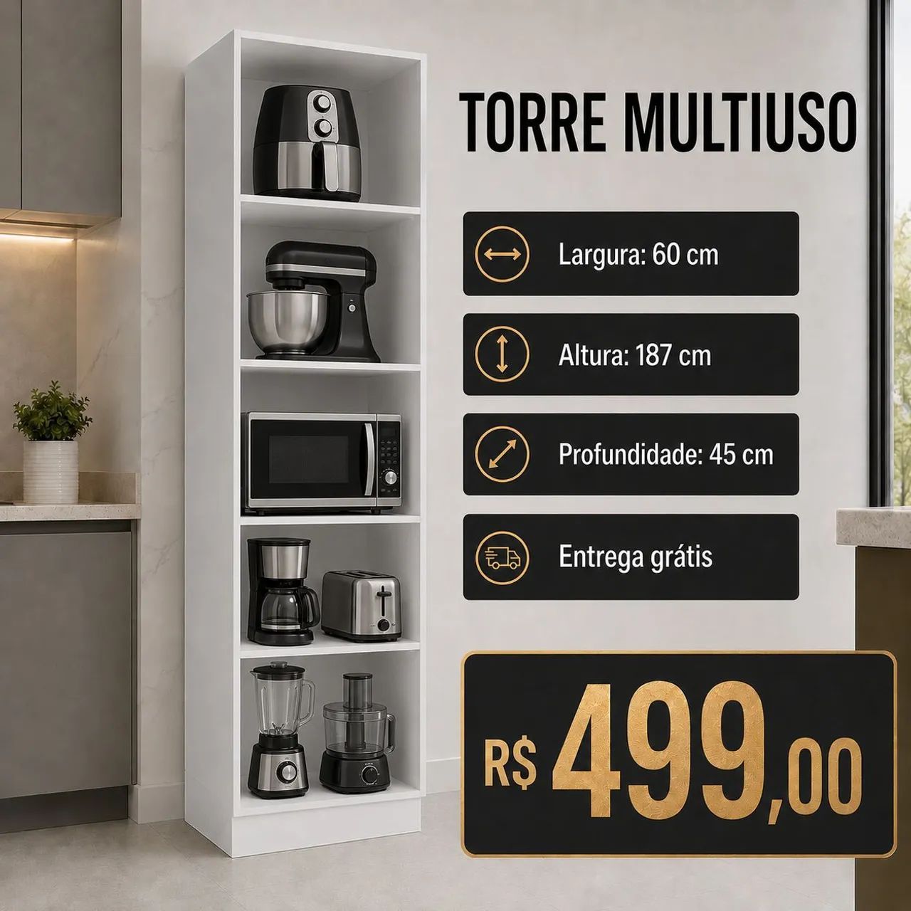 Torre Multiuso MDF 