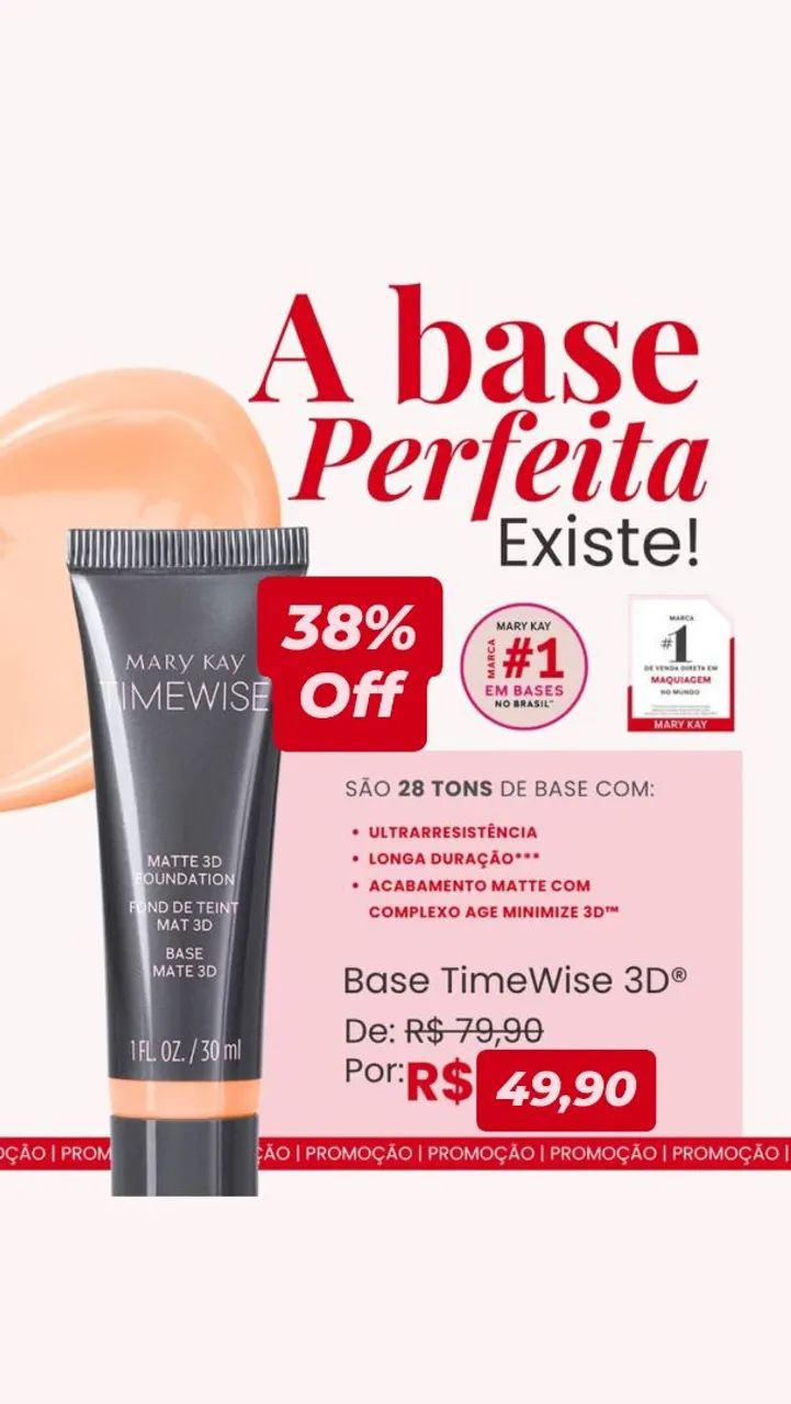 Bases Mary Kay várias cores