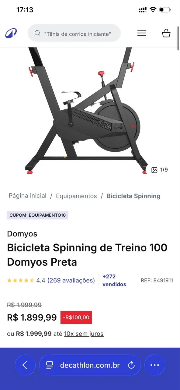 BARBADA! Bicicleta spinning Domyos Biking 