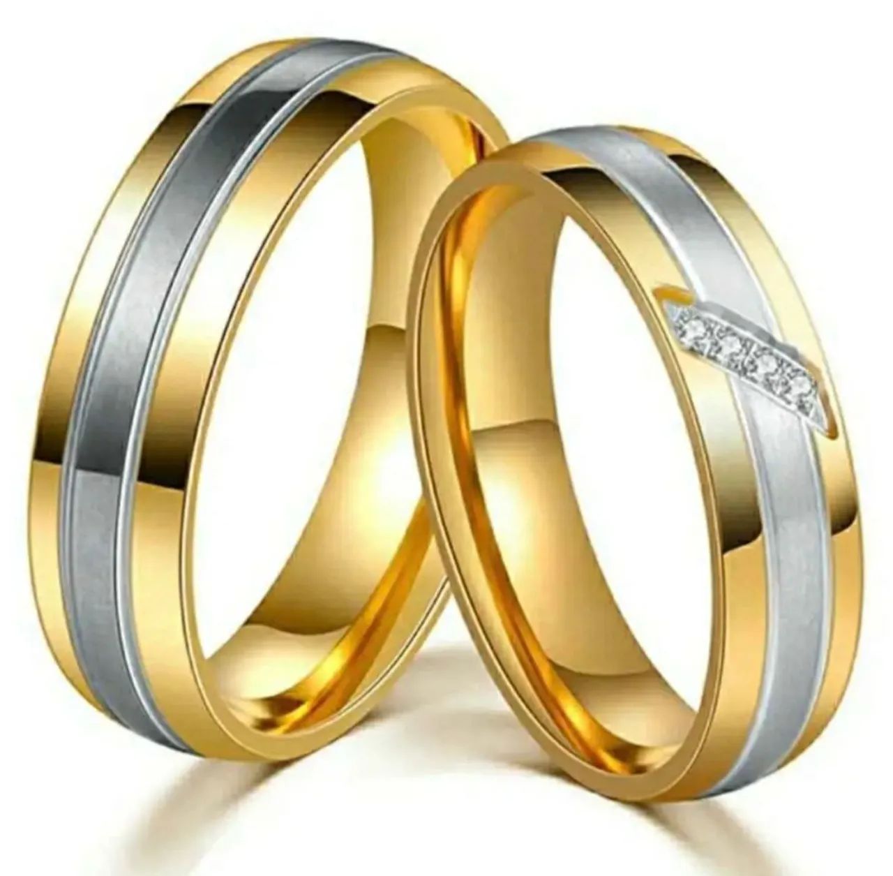 Par de Alianças banhadas a ouro 18k  - Foto 2