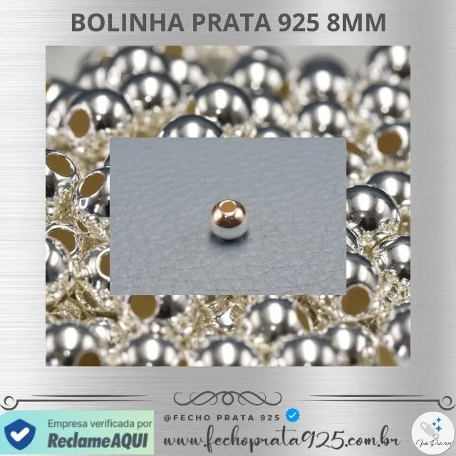 Esfera de Prata 925 - LISA - VARIOS MODELOS E TAMANHOS - Foto 4